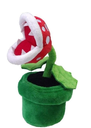 Super mario - plante piranha - peluche 23cm