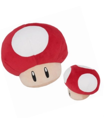 Super mario - super champignon - peluche 16cm