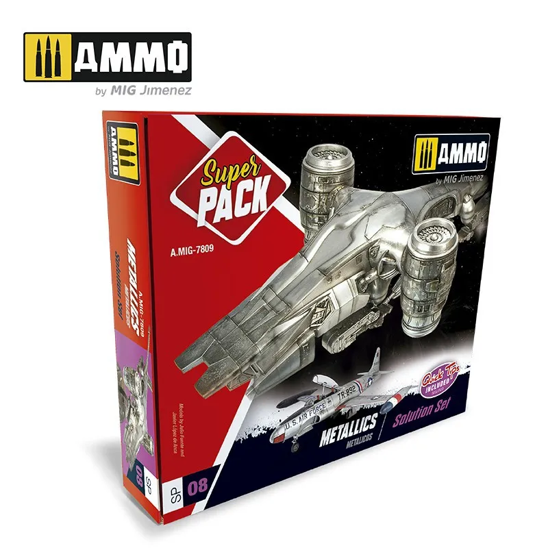 Super pack métallisé. AMMO MIG JIMENEZ 7809