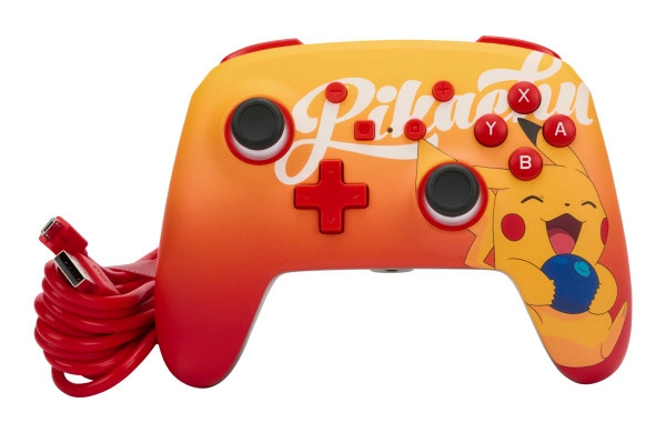 Switch- manette filaire avec palette - pokémon - oran berry pikachu