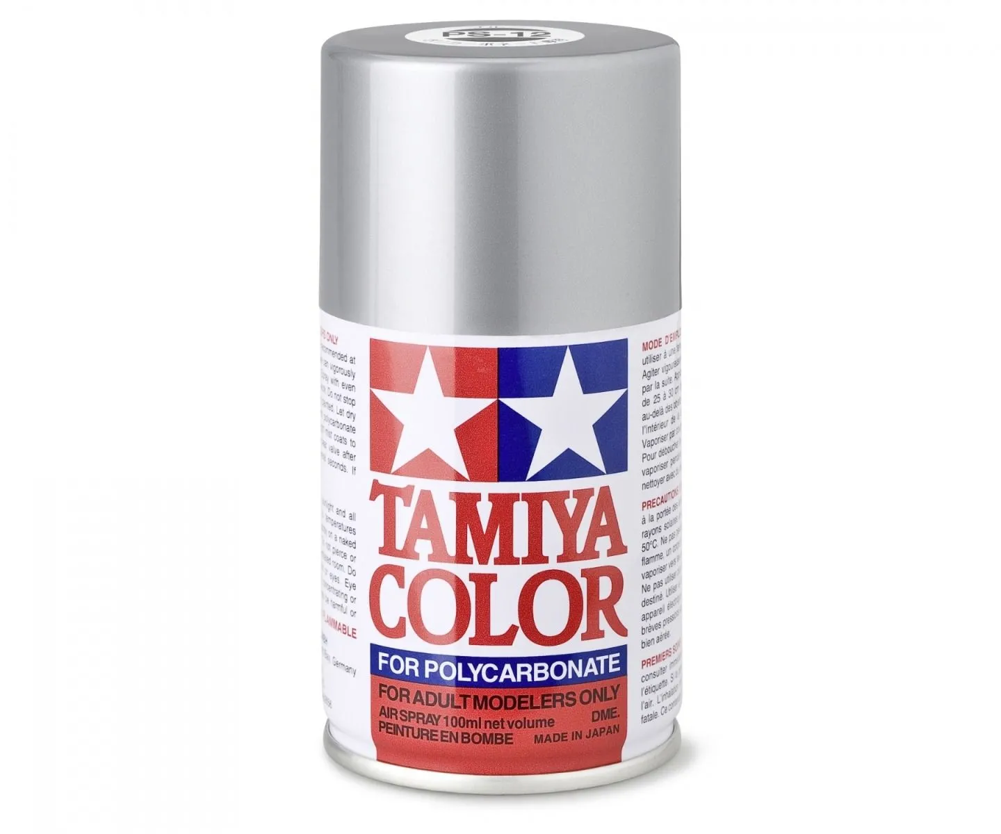 PS12 ARGENT Tamiya : Bombe peinture spray 100ml