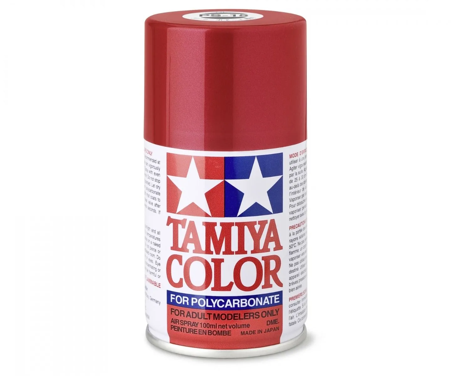 PS15 ROUGE METALLISE Tamiya : Bombe peinture spray 100ml