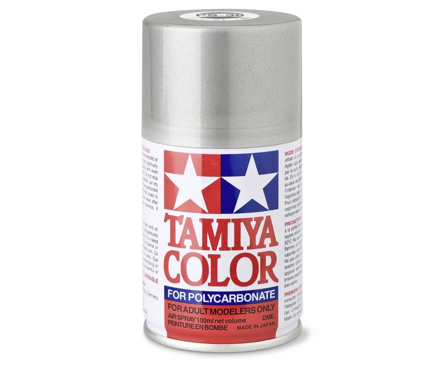 PS36 ARGENT TRANSLUCIDE Tamiya : Bombe peinture spray 100ml