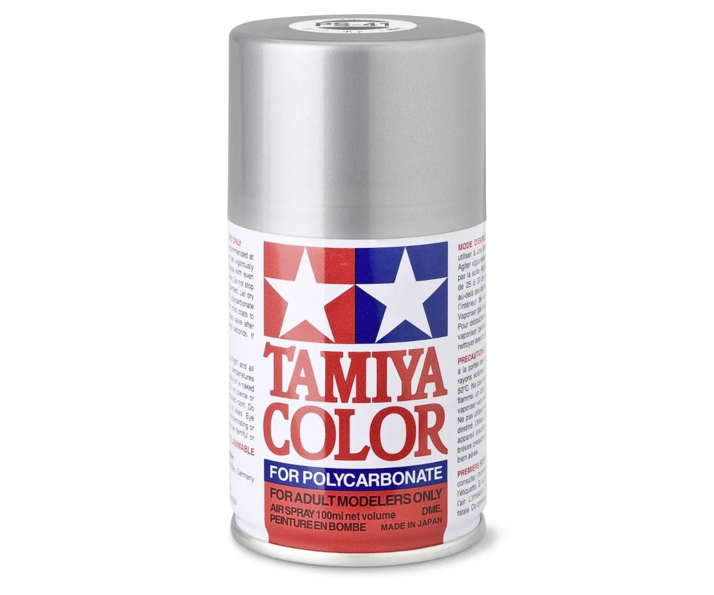 PS41 ARGENT VIF Tamiya : Bombe peinture spray 100ml