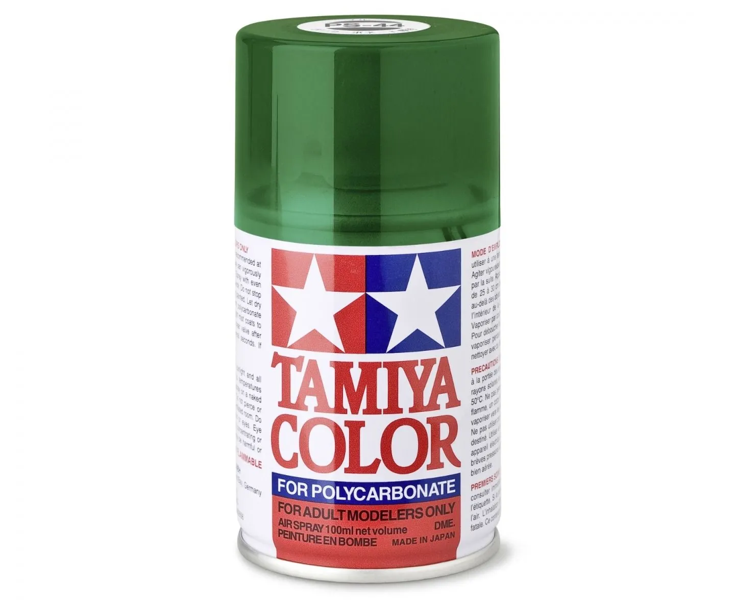 PS44 VERT TRANSLUCIDE Tamiya : Bombe peinture spray 100ml