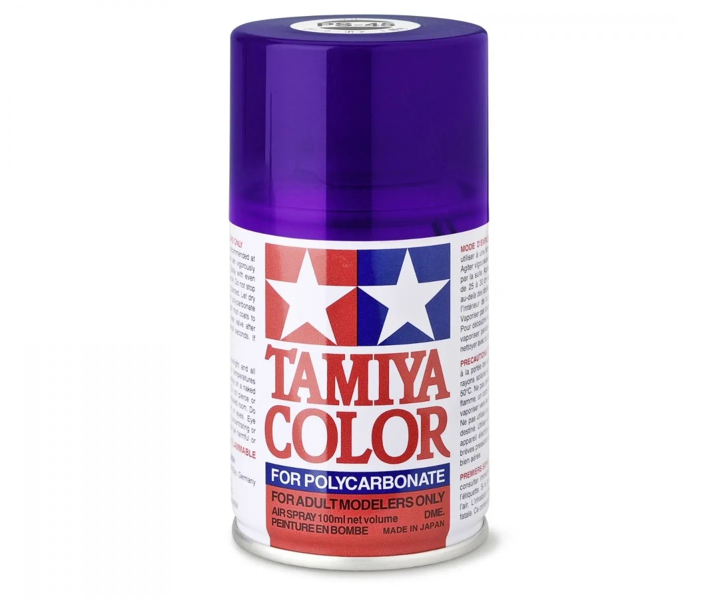 PS45 VIOLET TRANSLUCIDE Tamiya : Bombe peinture spray 100ml