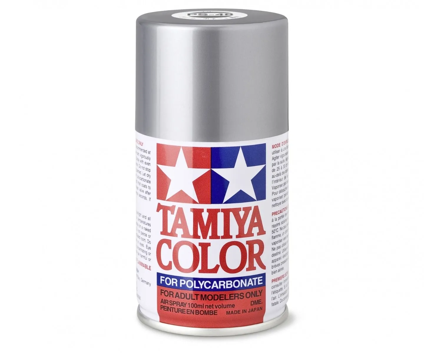 PS48 ARGENT METAL Tamiya : Bombe peinture spray 100ml