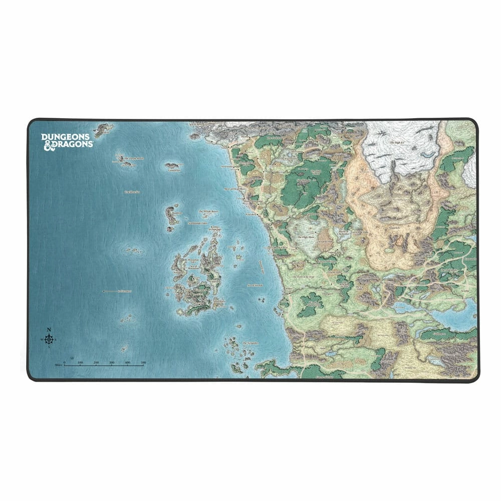 Tapis de souris faerun map xxl - dungeons & dragons