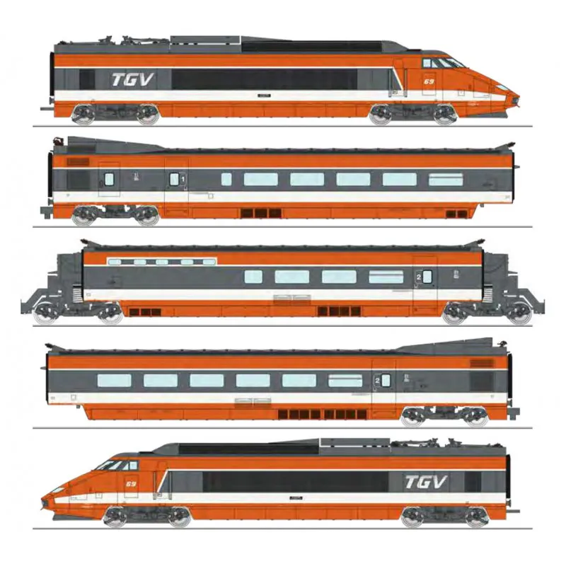 TGV PSE, Rama 29, 5 voitures. SNCF. Son. REE MODELES TGV-001S