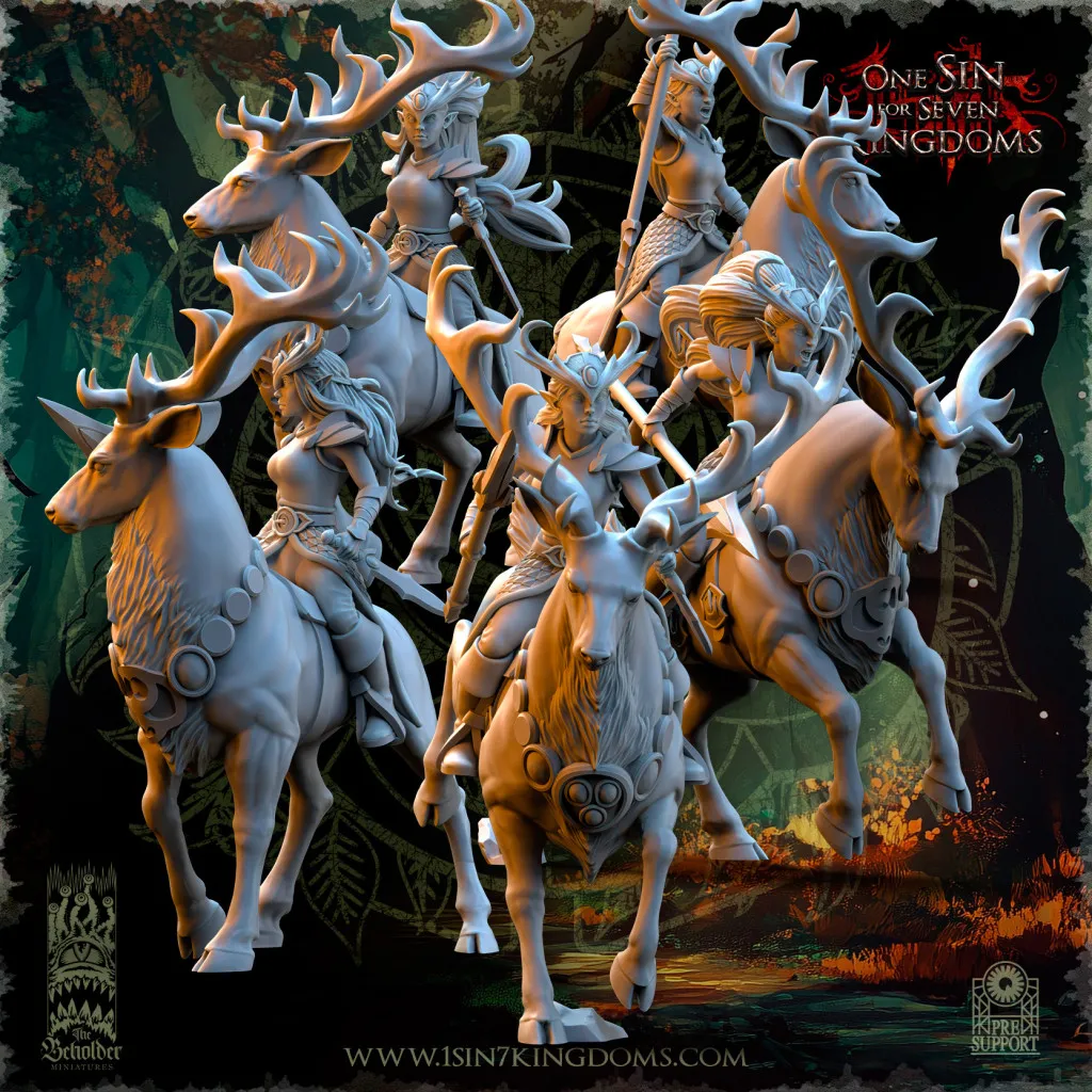 The Beholder Miniatures - Sylvains - Cavalières des Sous-Bois