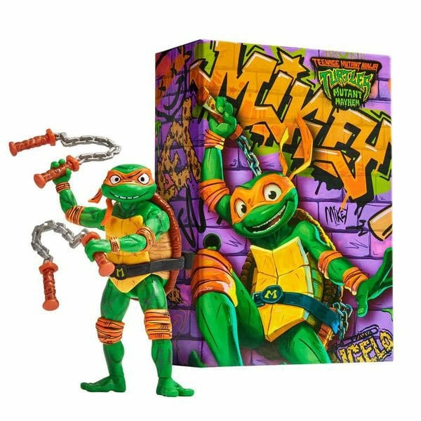 Tmnt: mutant mayhem - michelangelo comic con turtles 7 inch figure