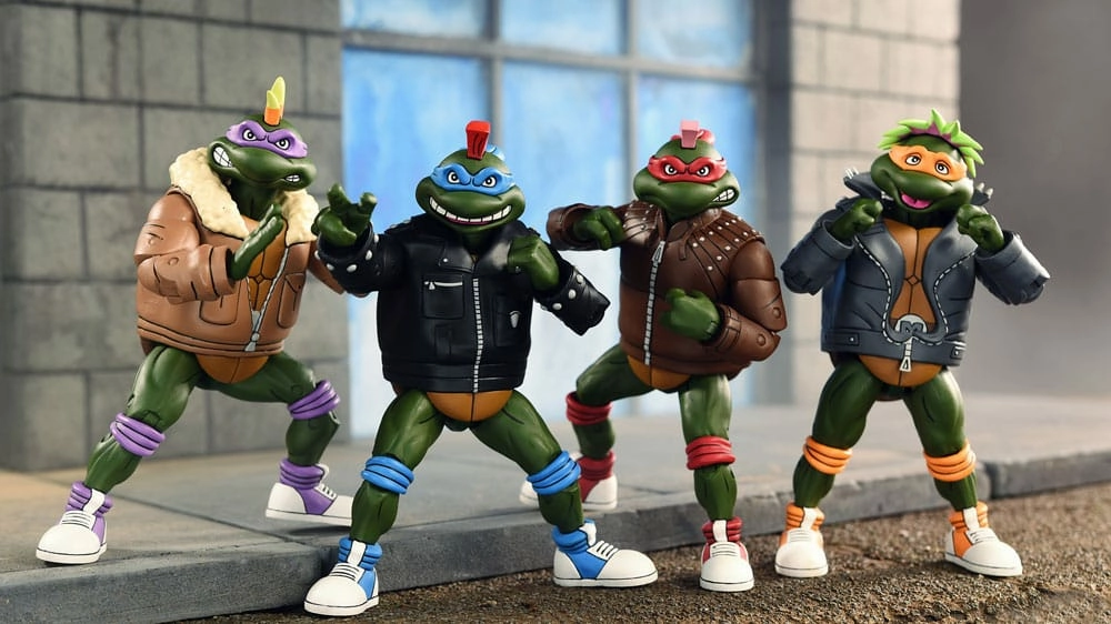 Tortues ninja (cartoon) figurines pack de 4 punk turtles 18 cm