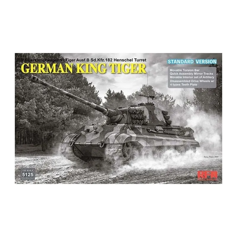 King Tiger Ausf.B Sd.Kfz.182, tourelle Henschel. RYE FIELD MODEL 5125