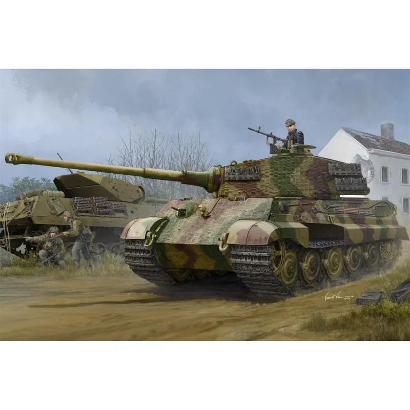 Sd.Kfz.182 King Tiger, tourelle Henschel. Zimmerit. HOBBY BOSS 84531