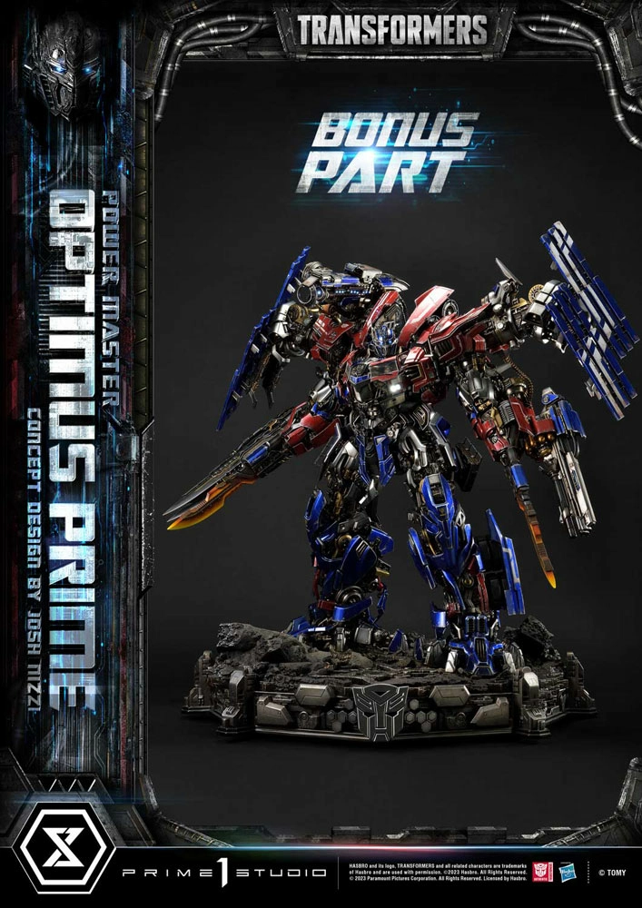 Transformers museum masterline statuette powermaster optimus prime concept by josh nizzi ultimate bonus version 99 cm
