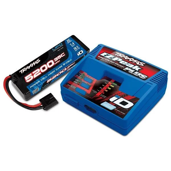 Traxxas Chargeur EZ-Peak + Batterie Lipo 2S 5200mAh - 2970G-2SR