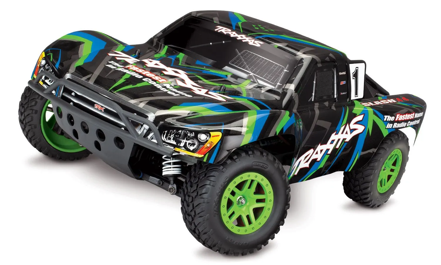 Traxxas Slash 4x4 Brushed ID RTR Vert - 68054-1-GRN