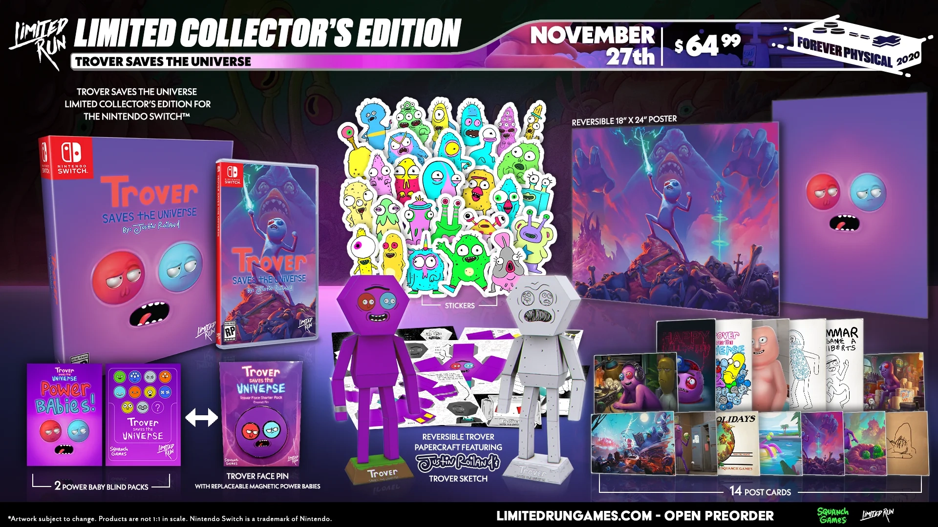 Trover Saves the Universe Collector's edition - Nintendo Switch (Limited Run #90)