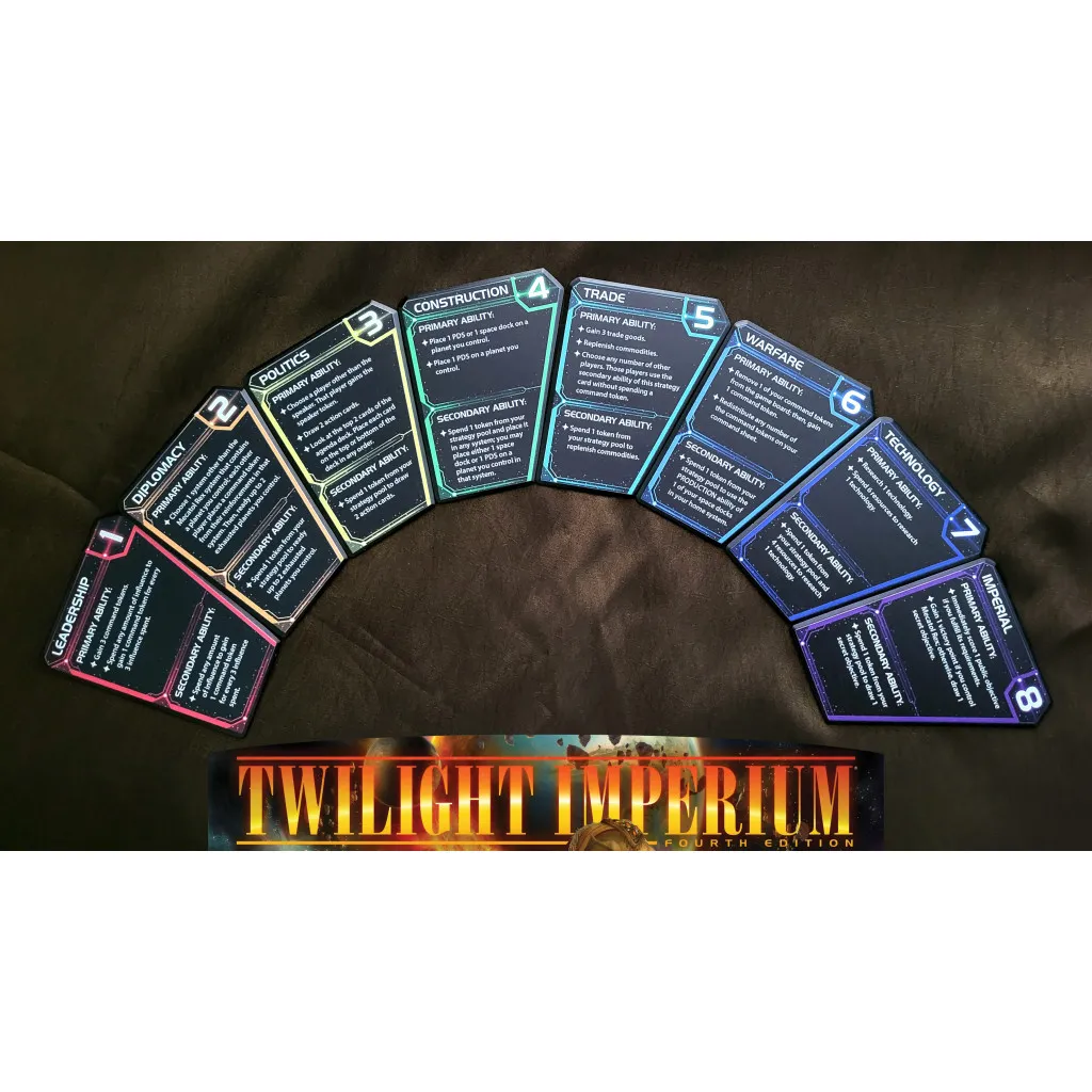 Twilight Imperium - Ensemble de cartes stratégie en métal