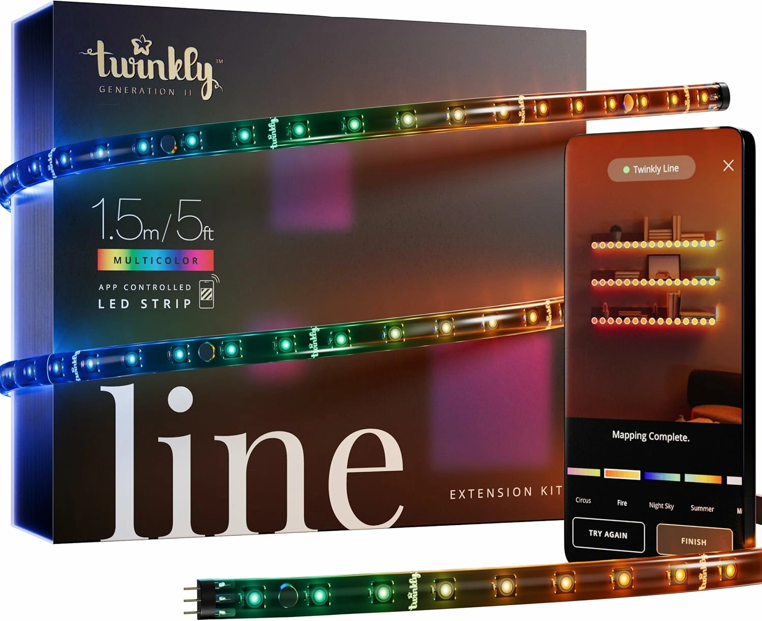 Twinkly line extension led light strip usb-c