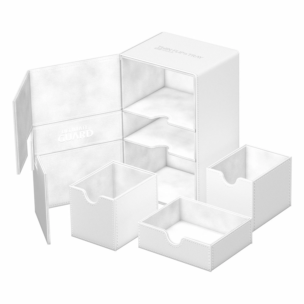 Ultimate guard twin flip`n`tray 160+ xenoskin monocolor blanc