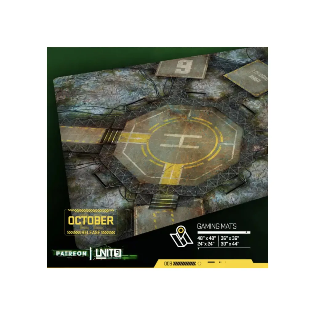 Unit - 9 Cliff - Tapis de jeu multi-format - Wargame surface premium