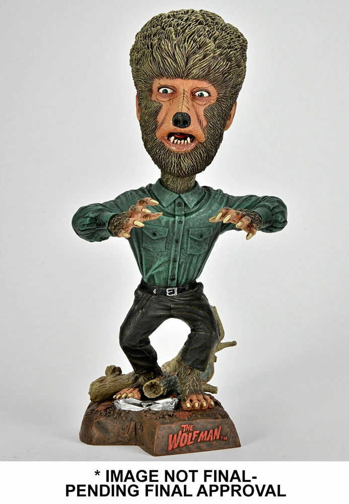 Universal monsters head knocker wolf man 20 cm