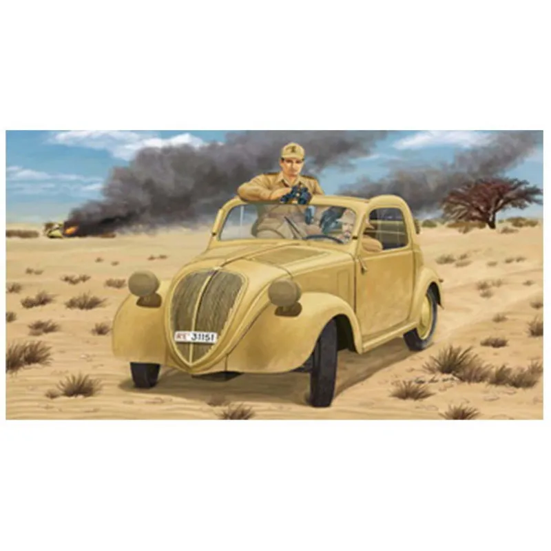 Véhicule ouvert biplace italien avec équipage libyen. BRONCO MODELS CB35164