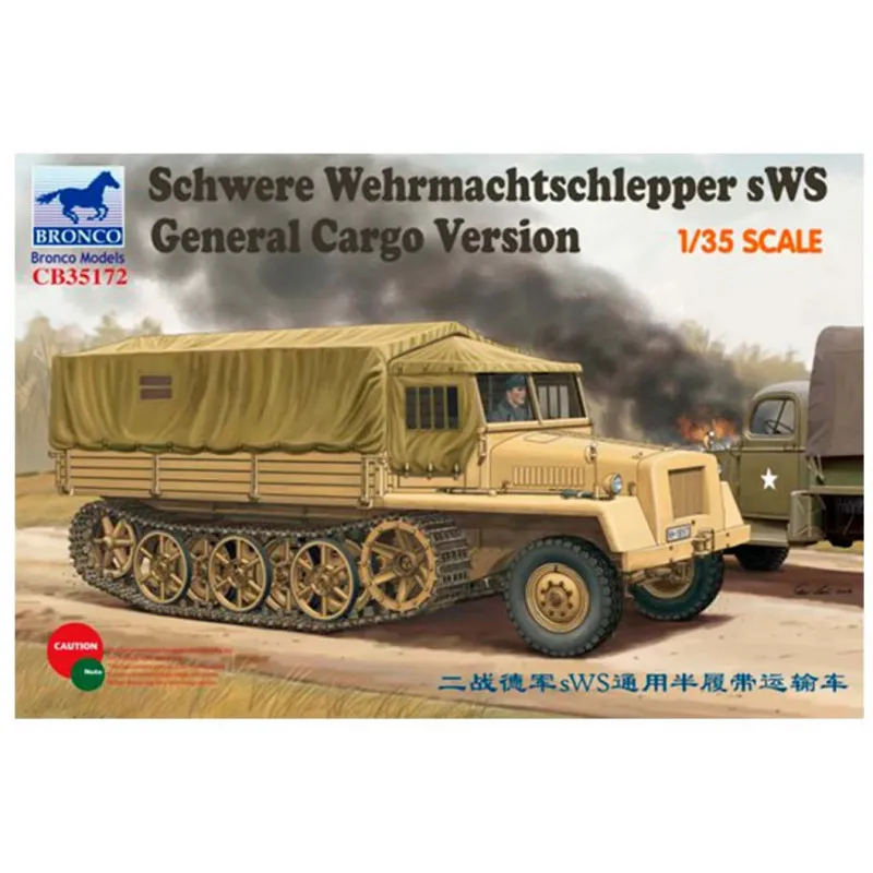 Véhicule semi-chenillé allemand Schwere Wehrmachtschlepper sWS. BRONCO MODELS CB35172