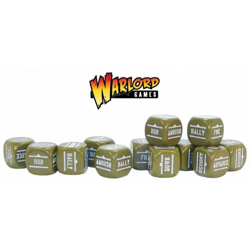 Commandez les dés -vert olive. Bolt Action. WARLORD GAMES 402616010