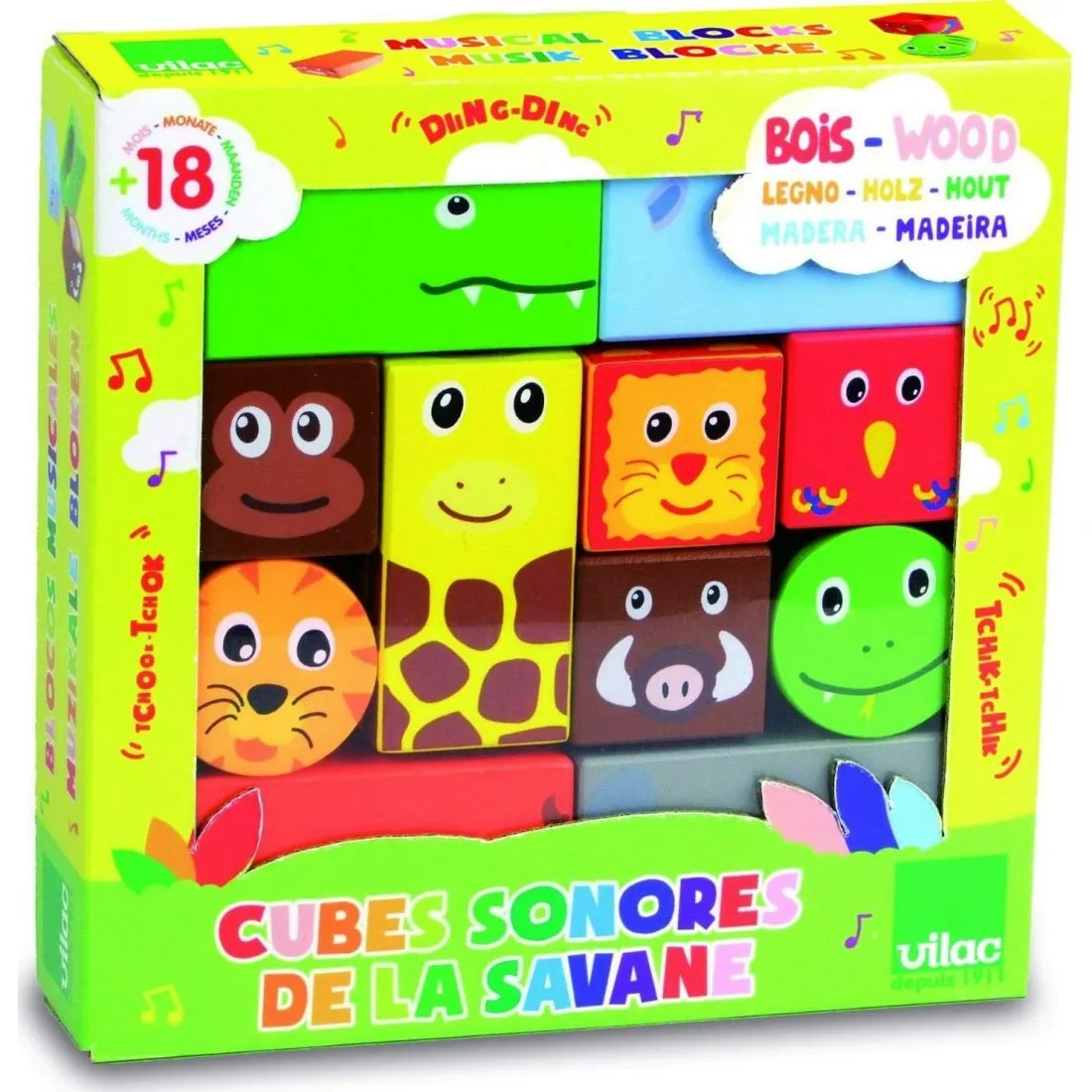 Cubes sonores de la savane - Vilac