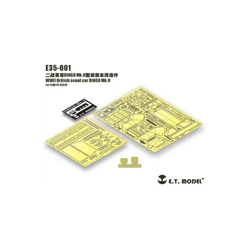 Photo gravée : Voiture de reconnaissance britannique Dingo Mk.II de la Seconde Guerre mondiale. E.T. MODEL E35-001