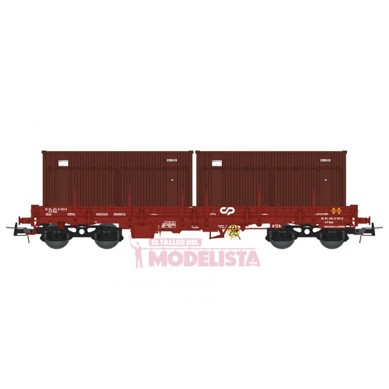 Wagon CP Sgs, avec conteneurs « SOCARMAR ». SUDEXPRESS S454103