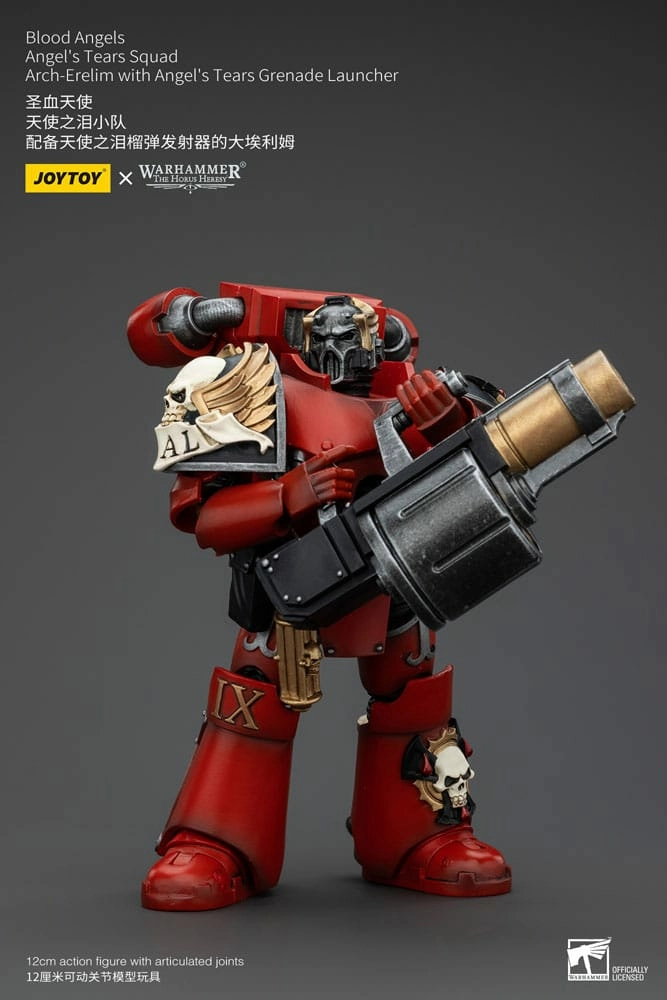Warhammer the horus heresy figurine 1/18 blood angels angel's tears squad arch-erelim with angel's tears grenade launcher 12 cm