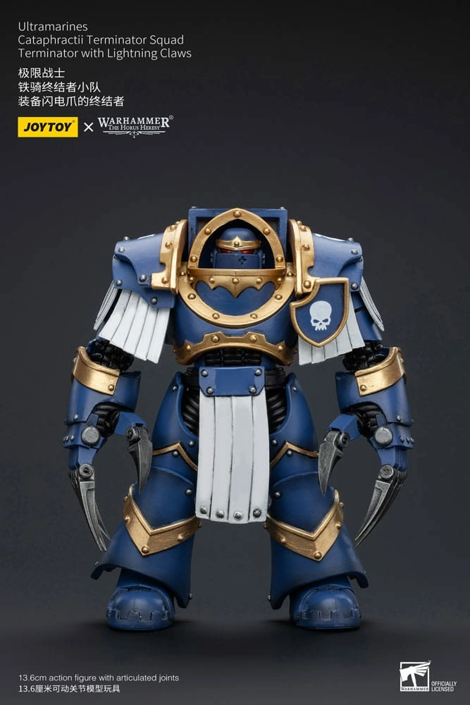 Warhammer the horus heresy figurine 1/18 ultramarines cataphractii terminator squad terminator with lightning claws 14 cm