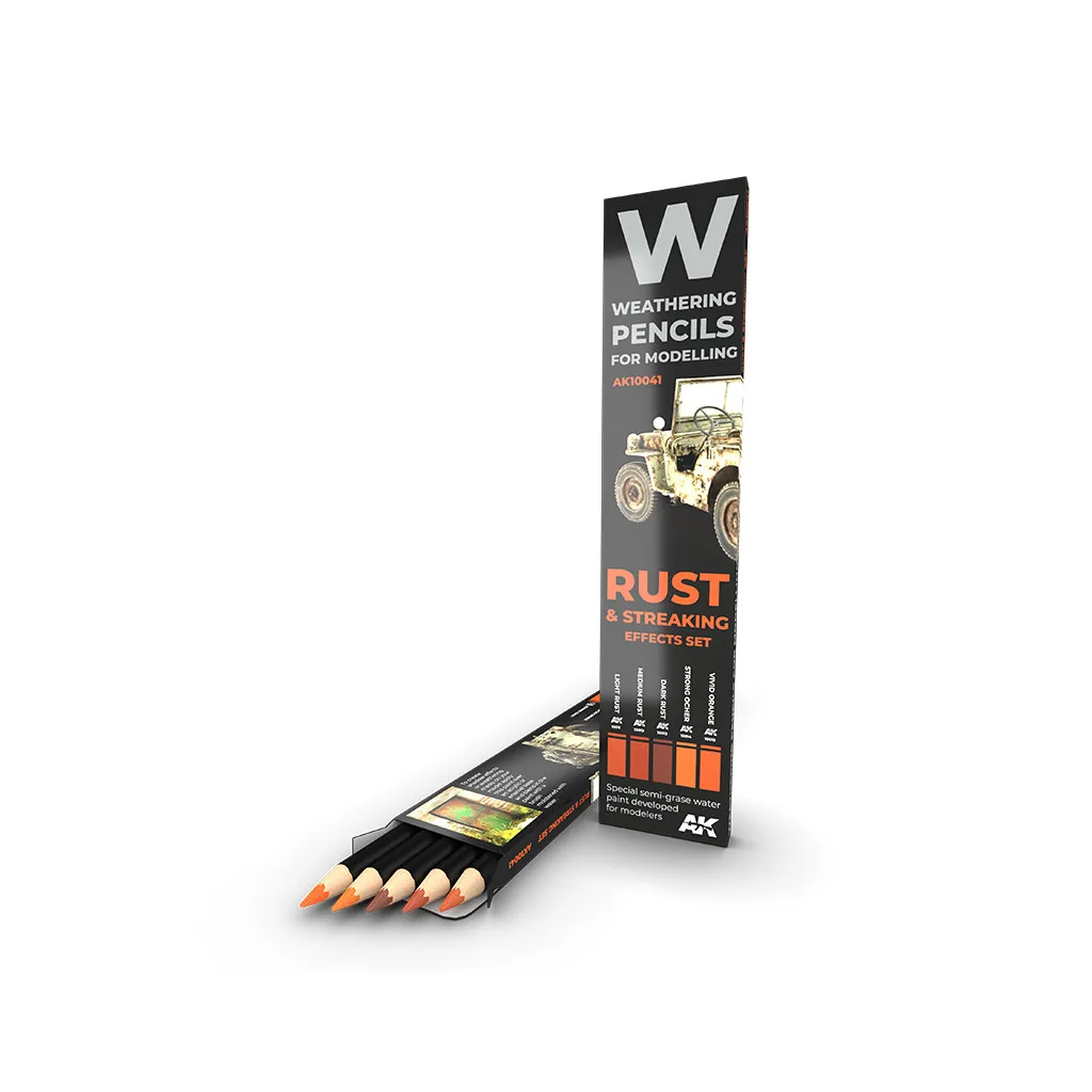 Weathering Pencils - Rust & Streaking: Shading & Effects Set