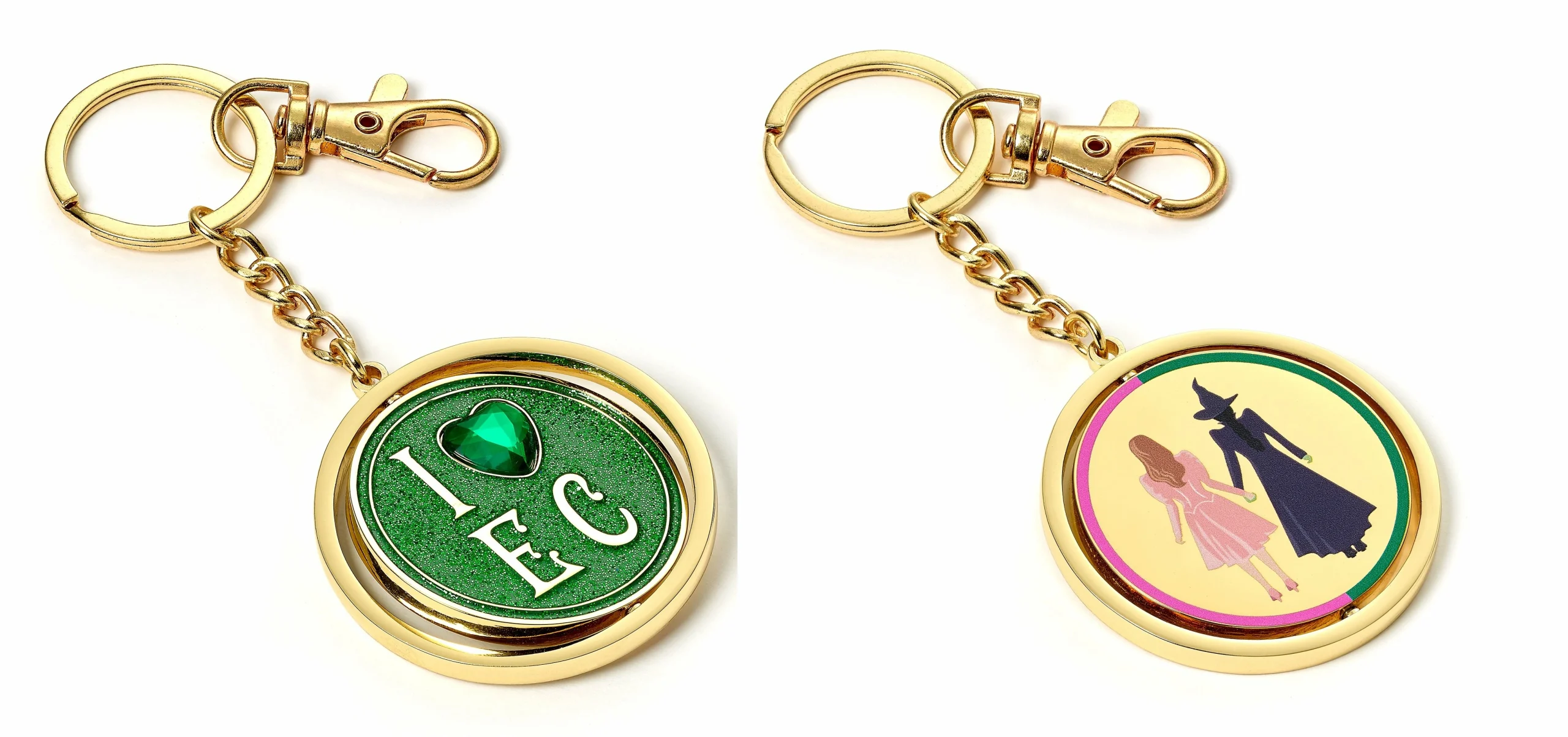 Wicked - cité d'emeraude - porte-clés rotatif