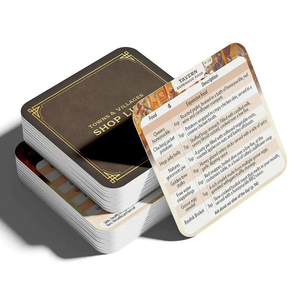 Worlds at a Glance: Towns & Villages - Shop Cards