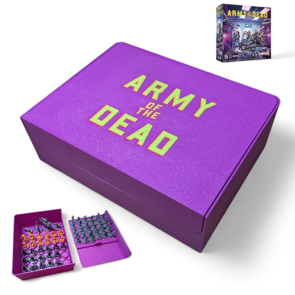 Zombicide Army of the Dead - Boite rangement Zombies Fuchsia compatible