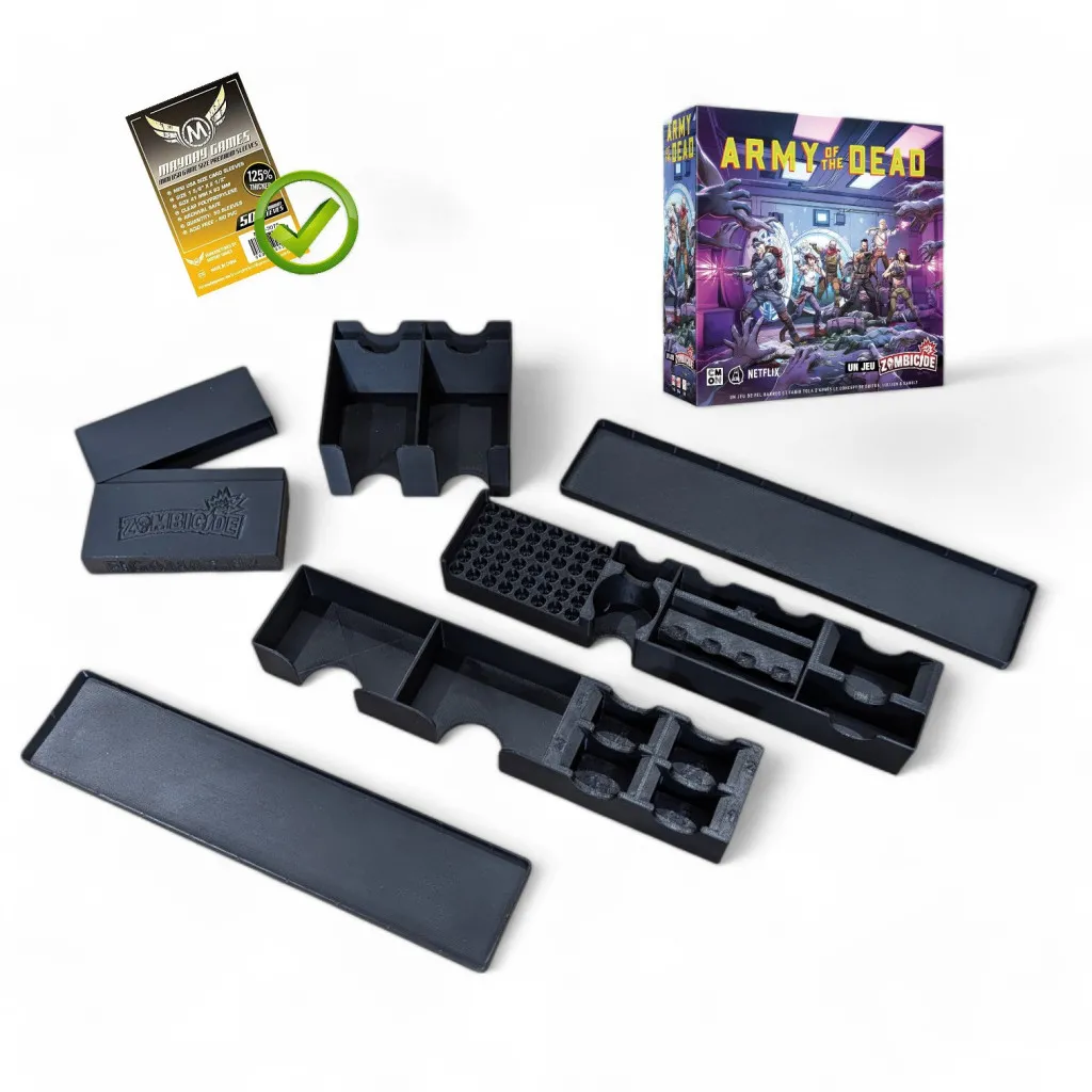 Zombicide Army of the Dead - Insert rangement noir compatible