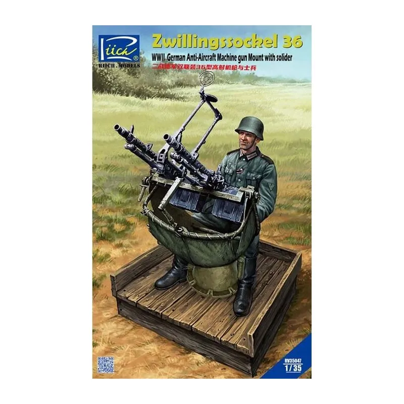 Zwillingssockel 36 avec soldat. RIICH MODELS RV35047
