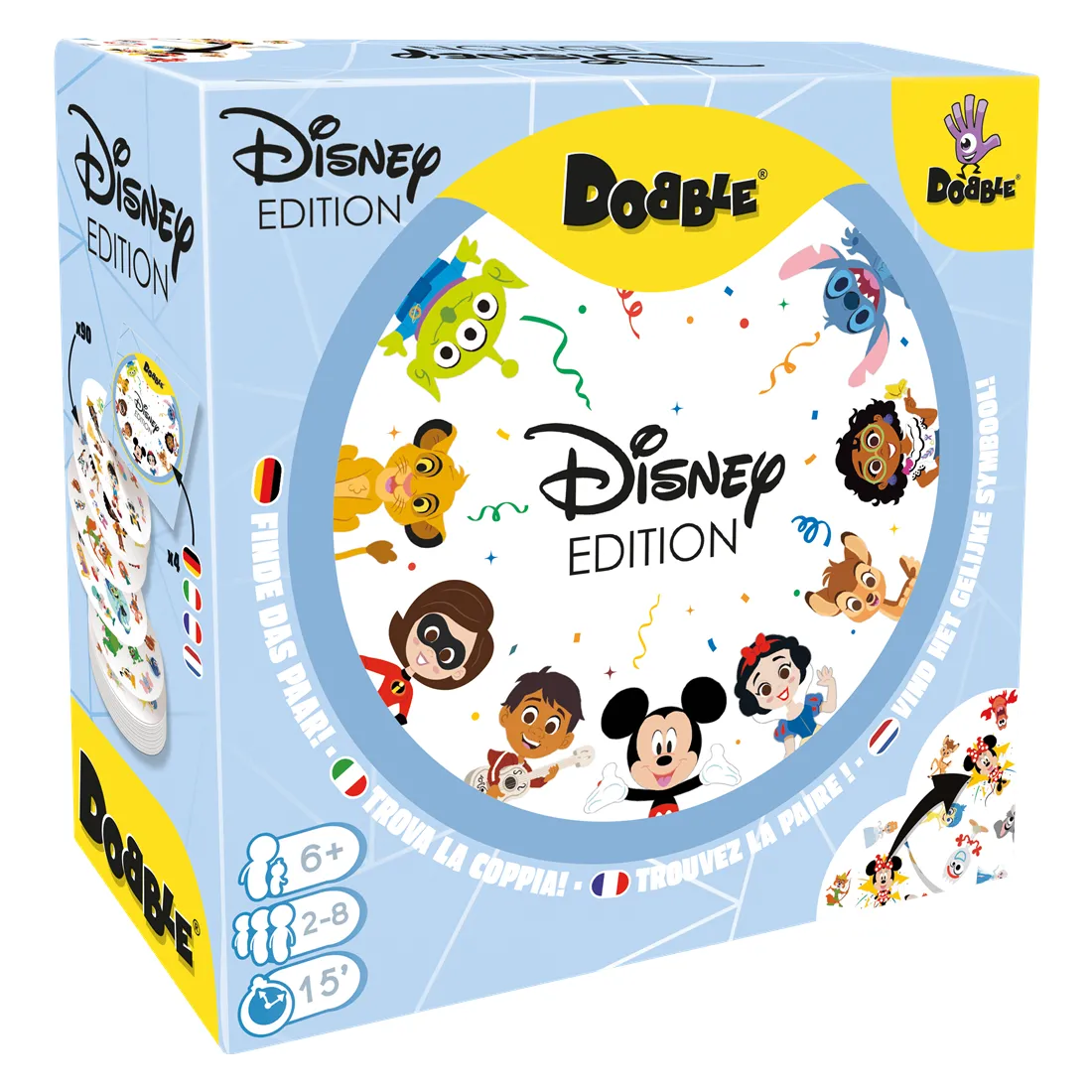 Dobble : Disney 100 years - Clutchbox - De/Fr/It/Nl